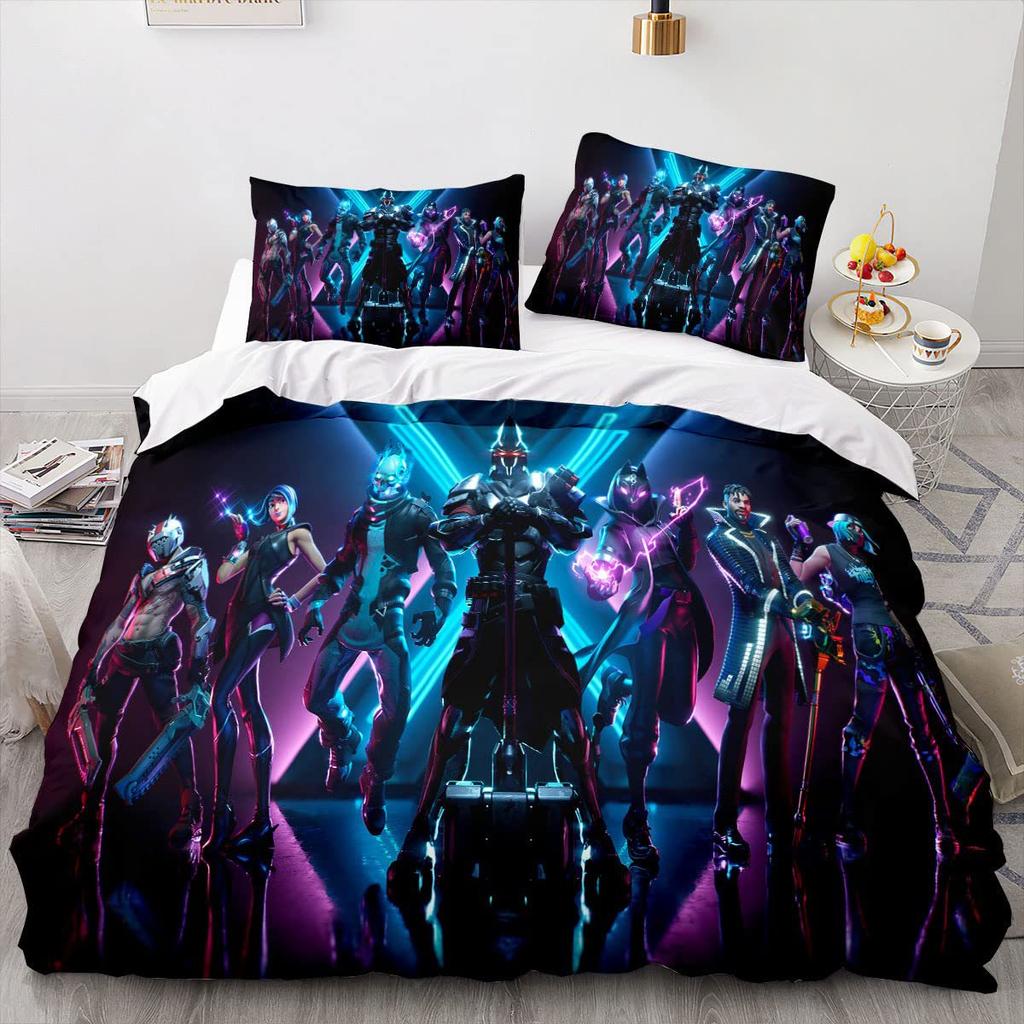 Fortnite Digital Printing Quilt Set Three-Piece Game Themed Home Textiles