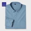 Men's Long-Sleeve Oxford Cotton Shirt - Breathable, Solid Color for Casual or Daily Wear