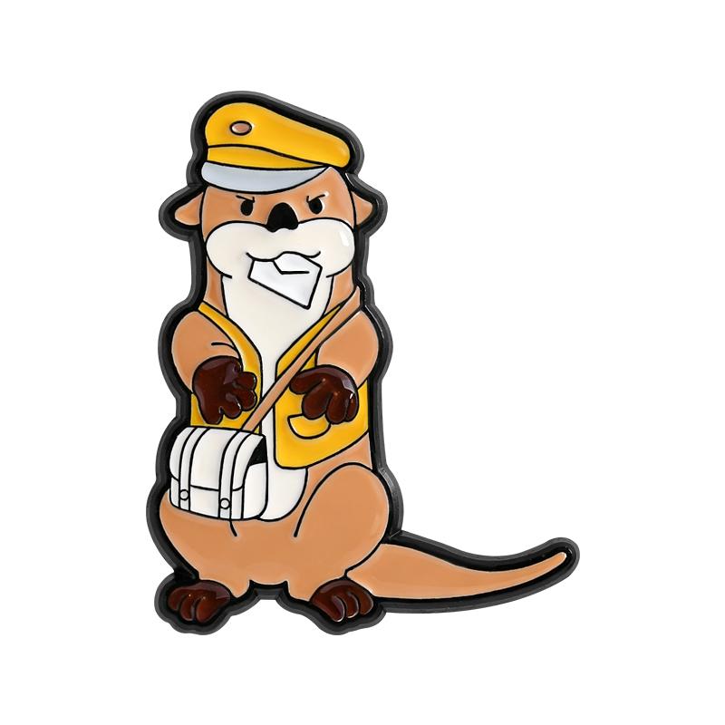 

Sea Otter Enamel Pins Custom Ocean Animal Brooches Lapel Badges Cartoon Cute Adorable Jewelry Gift for Kids Friends