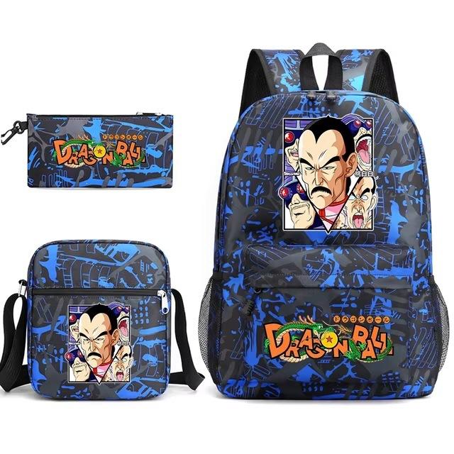 Dragon Ball Z Printed Backpack Set 3-Piece Casual School Bag For Boys And Girls Youth With Pencil Case Shoulder Bag
