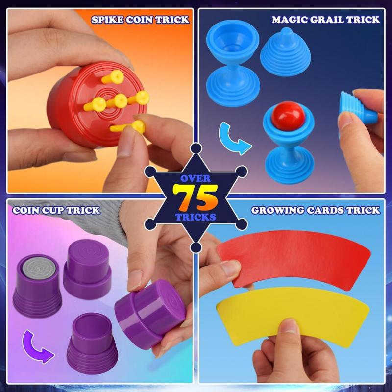 Magic Set For Kids, Magic Props Kit, Magic Tricks For Kids, Magician Set , Magic Tricks Gifts For Age 6
