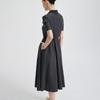 Giovanni Valentino Casual Lapel Short Sleeve A-Line Dress