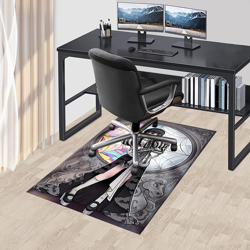 

Gothic Lolita Chair Mat Gothic Home Decor, Sofa Carpet, Office Rug Gift for Bedroom, Living Room, Various Rooms 60cm by 90cm