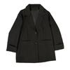 Women's Korean Style Loose Black Blazer Jacket for Work and Interviews