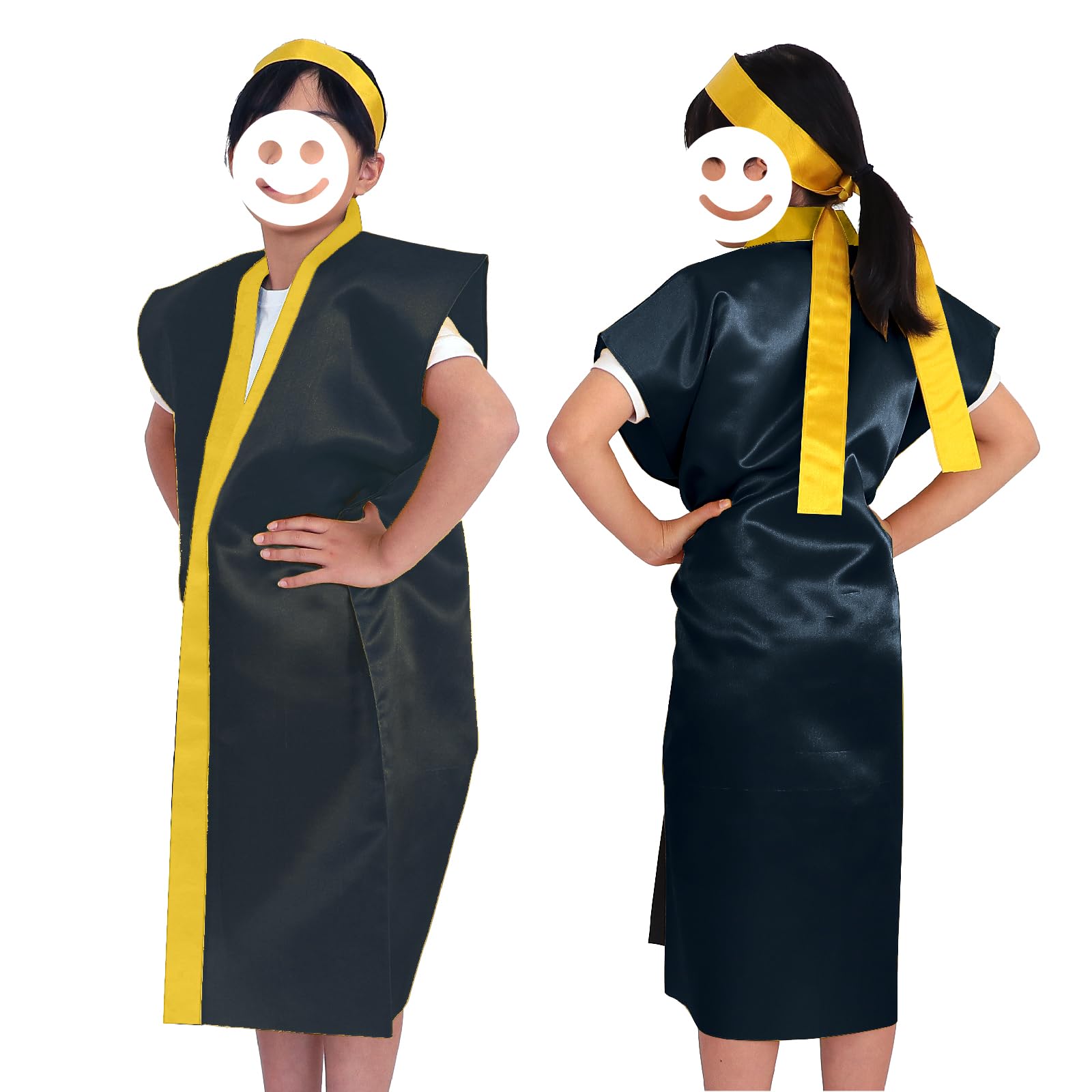 

Длинная повязка на голову Artec Satin Happy Black S с золотом 3150 Sports Day Recital Cheer Team Dance Decoration Costume Happi Hanten Eisa Yosakoi Festival