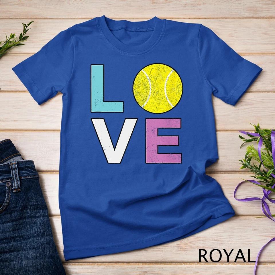 Retro I Love Tennis Unisex T-shirt 7 M