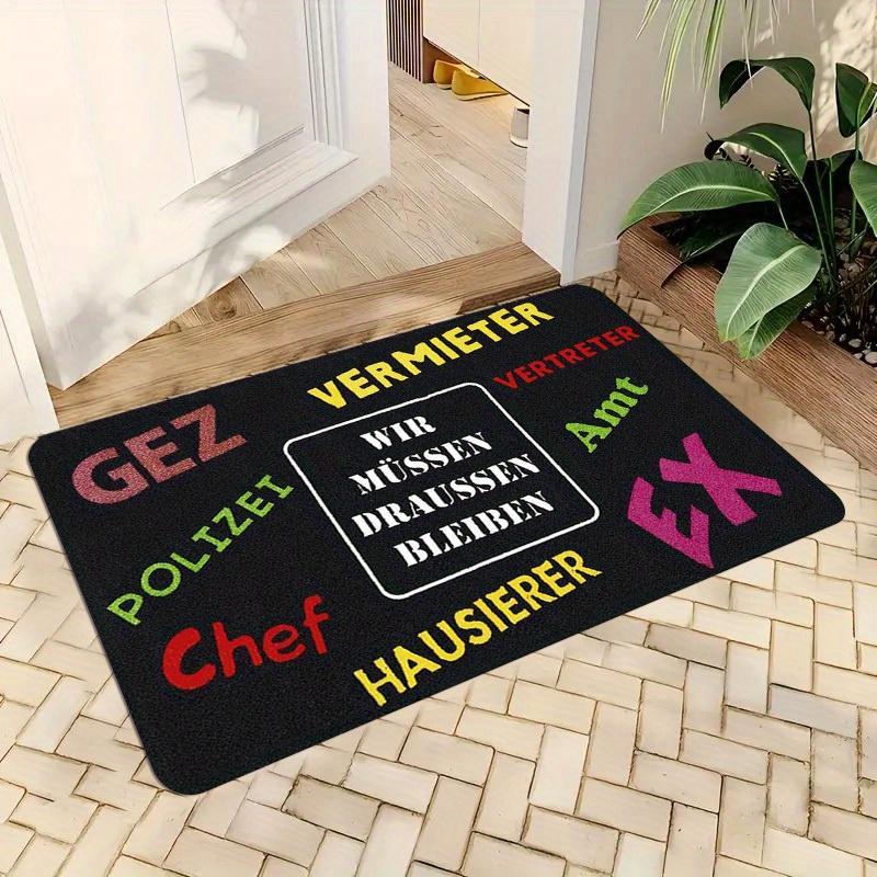 1pc Funny Doormat Funny Prohibition Signs Non-Slip Mat, Indoor/Outdoor Mat for Front Door, Kitchen, Bathroom Humorous Decor
