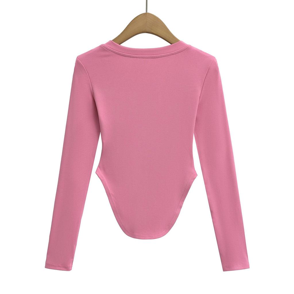Spicy Girl Sweetheart Neck Slimming Long Sleeve Fitness Top for Women - Spring/Summer Collection