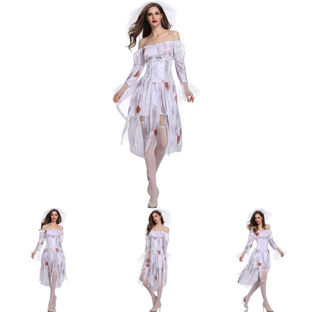 Elegant Zombie Corpse Bride Costume For Women Perfect For Halloween And Cosplay Events