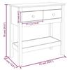 VidaXL Table console 75x35x75 cm Bois massif de pin 814619