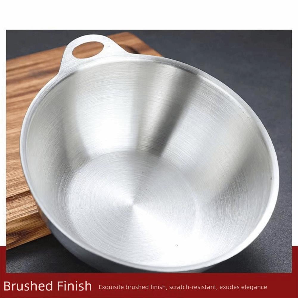 Large Capacity Stainless Steel Salad Bowl Gold/Silver Food Container Noodle Bowl Korean Soup