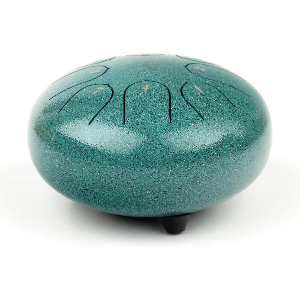 Stahlzungentrommel, 8 Töne, 6 Zoll, Chakra-Tanktrommel, Stahlpercussion, gepolsterte Reisetasche und Schlägel