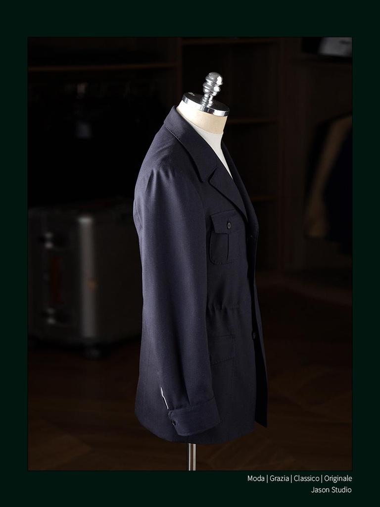 Ruishen Spring/Autumn Men's Retro Linen Blend Suit Collar Jacket