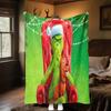 Christmas Gift Comedy Movie How the Grinch Stole Christmas Blanket Home Warming, Four Season Bed Decoration Sofa Cover Flannel Throwing Blanket K5