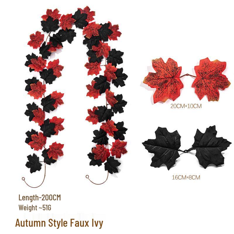 Halloween Autumn Maple Leaf Vine Wall Hanging Decoration