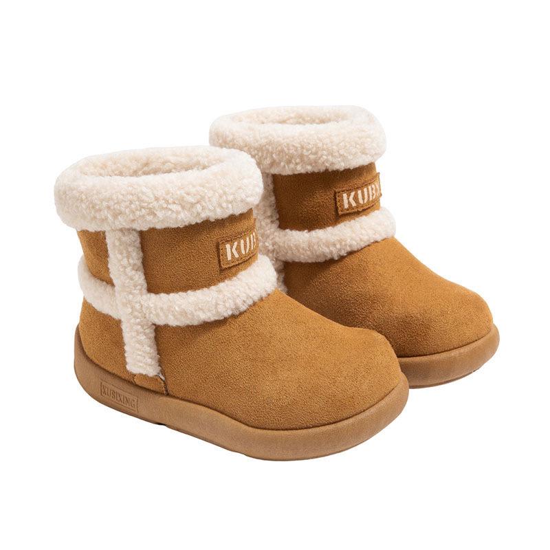 2025 Winter Children's Cotton Snow Boots - Warm, Comfortable, Fashionable, Plus Velvet, Medium & Large Sizes