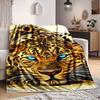 1pc Tiger Print Blanket Lightweight Blanket Throw Blanket For Sofa, Bed, Travel, Camping, Livingroom, Office, Couch, Chair Yy251010074