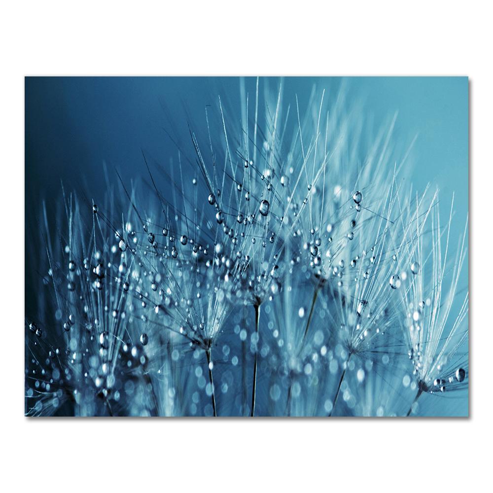 Blue Dandelion Rose Leaf Sea Quote Wall Art Canvas Painting Nordic Posters And Prints Plant Wall Pictures For Living Room Decor