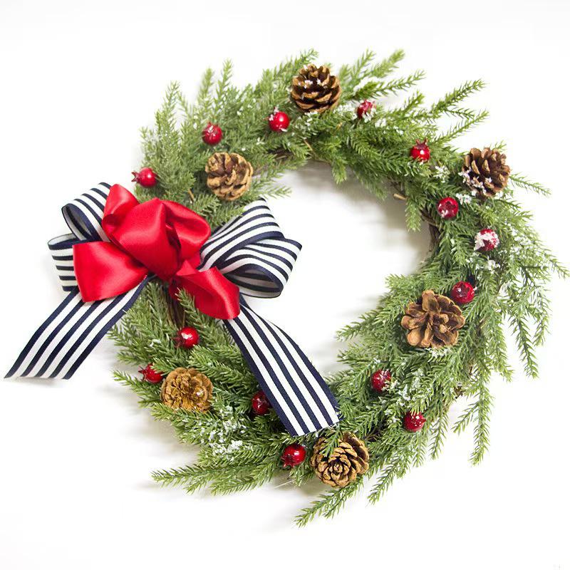 Handmade Christmas Wreath: Poria Vine Circle for Window Display or Door Hanging in Hotels and Malls