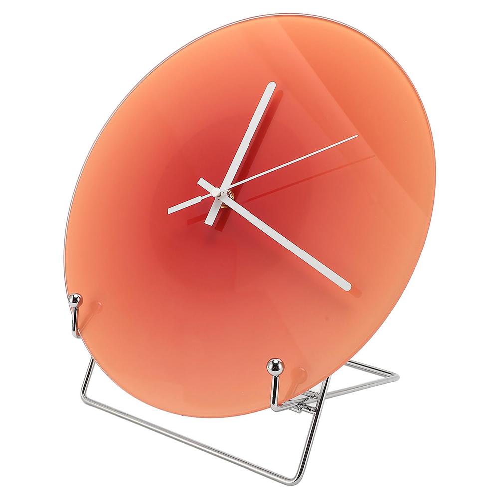 

12 inch Sunset Wall Clock with Bracket Silent Non-Ticking Gradient Glass Clocks for Home (No Battery) C