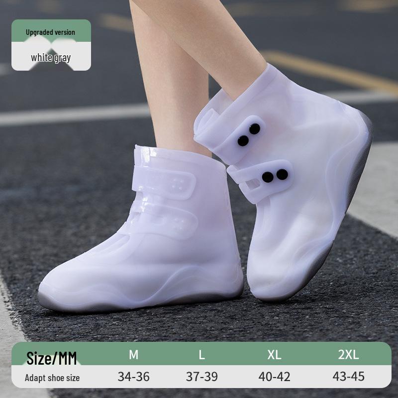 

Взрослые водонепроницаемые нескользящие бахилы: Модный, Прочный и Универсальный для Путешествий на Открытом Воздухе и Велоспорта XL (40-42) серый/белый