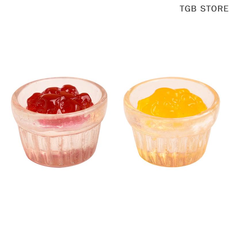 10Pcs Miniature Food Mini Strawberry Jam Mango Play Scene Decoration