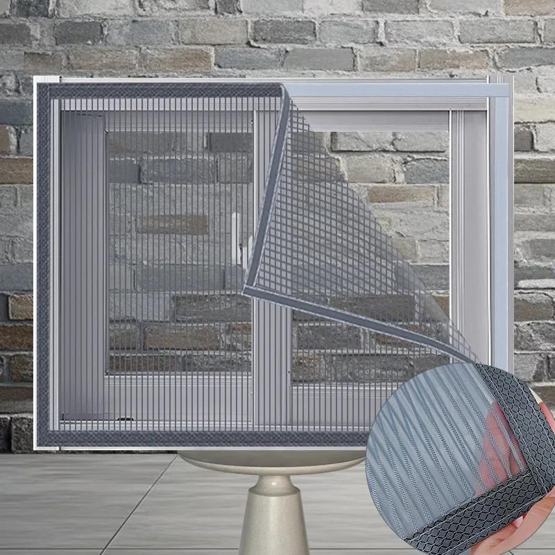 מסך חלון דביק בקיץ נגד יתושים למנוע חרקים מעופפים וילונות רשת בלתי נראים חלון מסך מגנטי נשלף