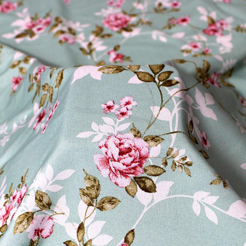 100x150cm Vintage Small Floral Print  Fabric Pastoral Style Thin Chiffon Polyester Sewing Dress Shirt Pajamas Handmade Crafts