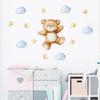 Cartoon Bear Cloud Star Wall Stickers for Kids Room Nursery Home Decor Self Adhesive Removable Wall Decals