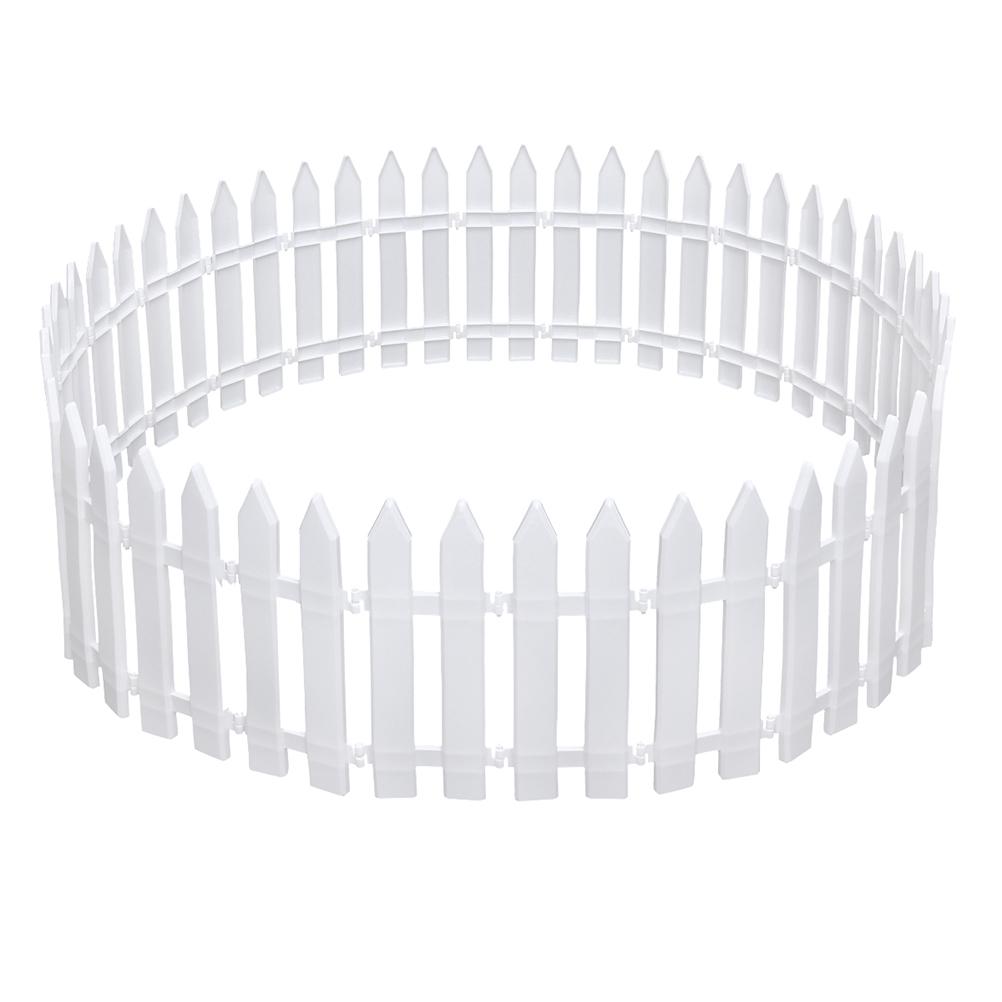 

30 шт. Соединяемая Рождественская елка Забор Садовое украшение Наружное растение Мини-барьер Штакетник белый