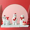 Polar Bear Resin Statue Christmas Decoration Cute Polar Bear Statue Decoration Home Decoration