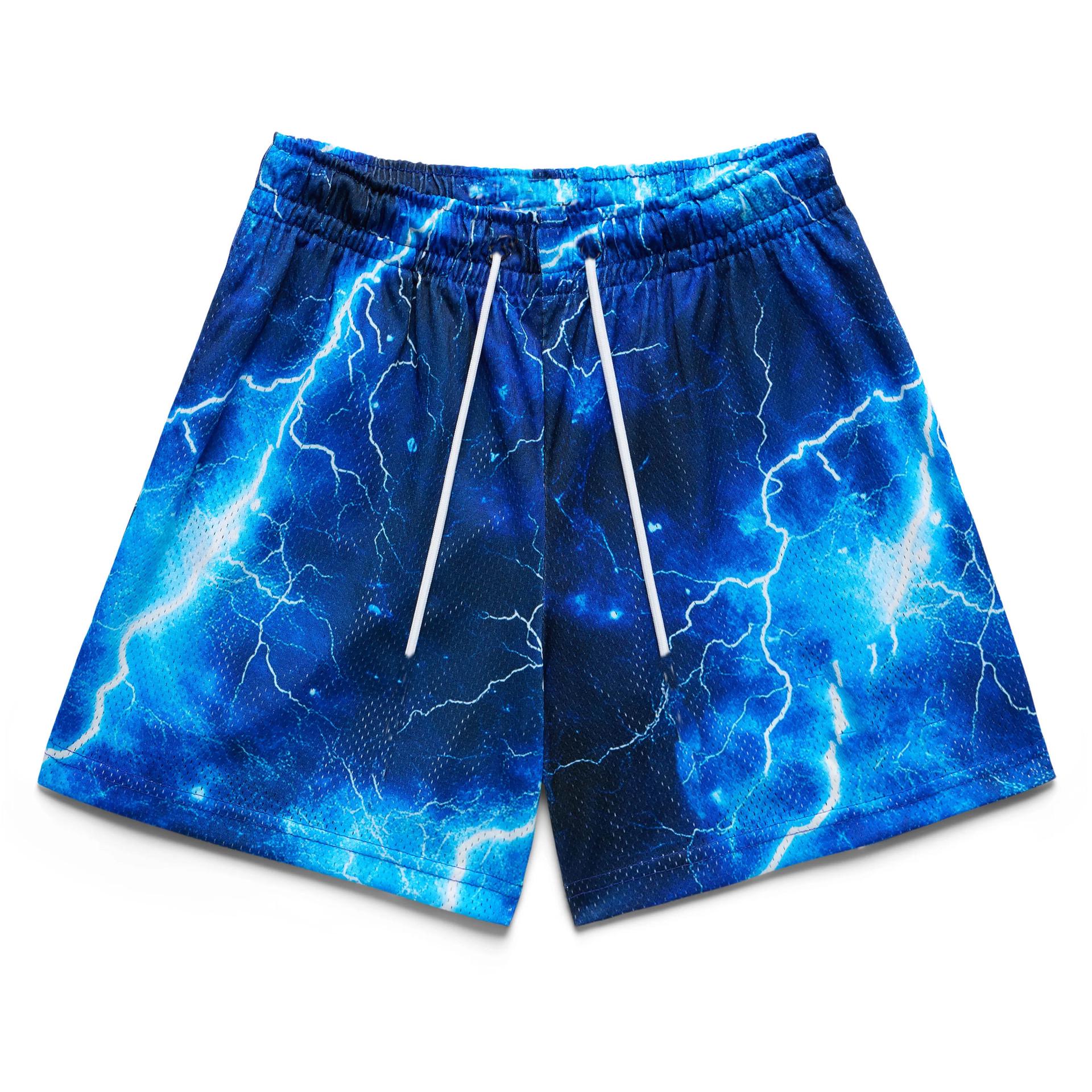 

Дышащие сетчатые повседневные спортивные шорты для мужчин и женщин - Ниже колена, Свободный крой XXL синий