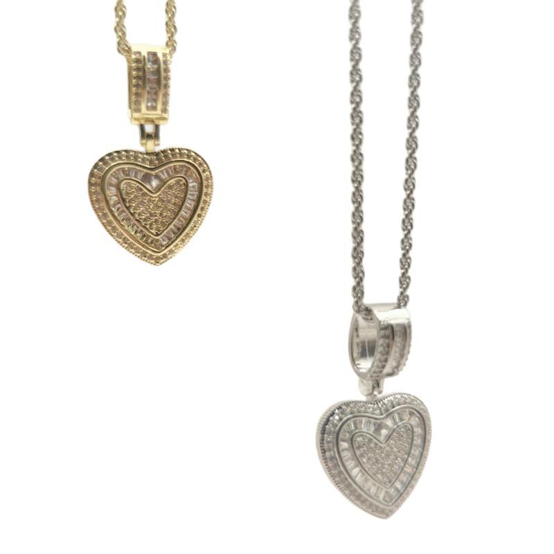 Meier Bestseller Rock Candy Herz Anhänger Halskette - Europäischer & Amerikanischer Ins Stil, Vielseitiger Kupfer Anhänger mit Zirkonia Herz Schmuck