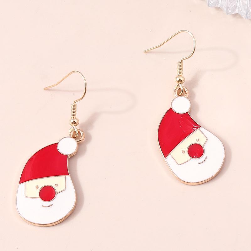 Weihnachtselch & Weihnachtsmann Schneeflocken-Ohrringe mit Persönlichkeit