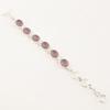 Rare Purple Cat's Eye Gemstone 925 Sterling Silver Jewelry Handmade Bracelet 8" RB-4-25