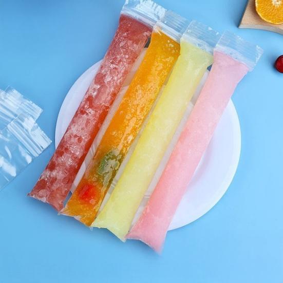 Einweg-Eis am Stiel Beutel Doppelreißverschluss Siegel Eis am Stiel Beutel Lebensmittelqualität Gefrierbeutel für Joghurtriegel Frucht Smoothies Eisbonbon Snacks