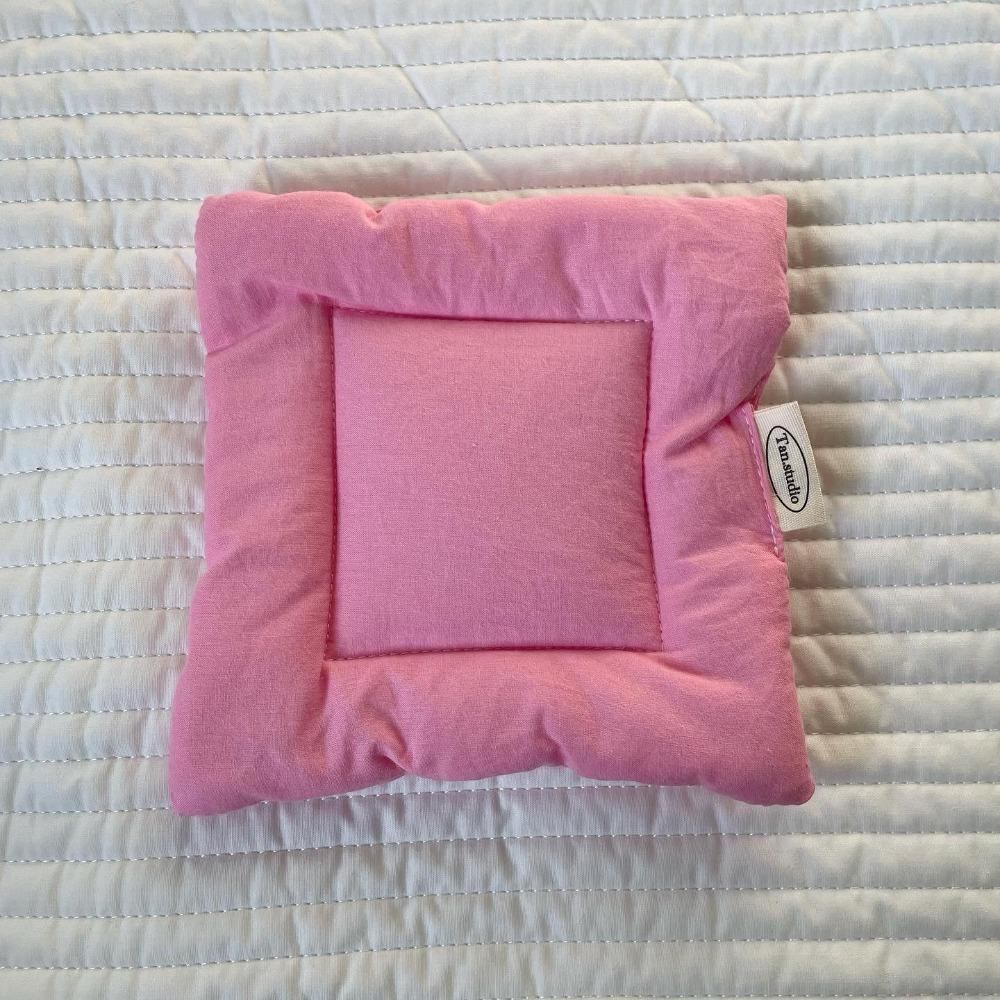 Solid Color Multi-functional Coaster Thickened Fabric Bow Ribbon Coaster Insulation Pad Household Pink 1
