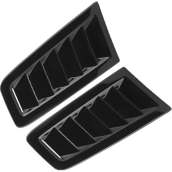 Estink RS MK2 Bonnet Air Vents ABS Plastic Easy Installation Wear Scratch Universal Hood Vents with Stylish Appearance (Gloss Black)