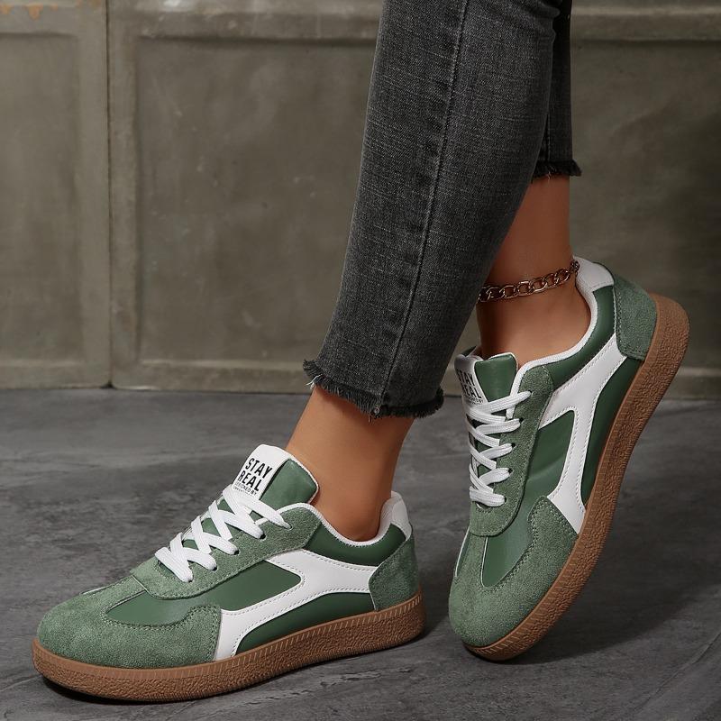 Large-size Lace-up Shoes - New Style, Spring-autumn Retro Flat Sports Shoes for Women