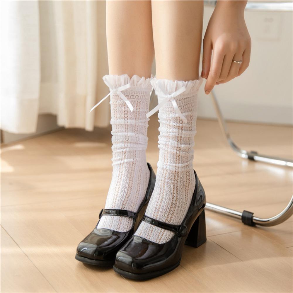 

Sweet JK Socks Japanese Pile Up Socks New Lolita Mid Length Socks белый