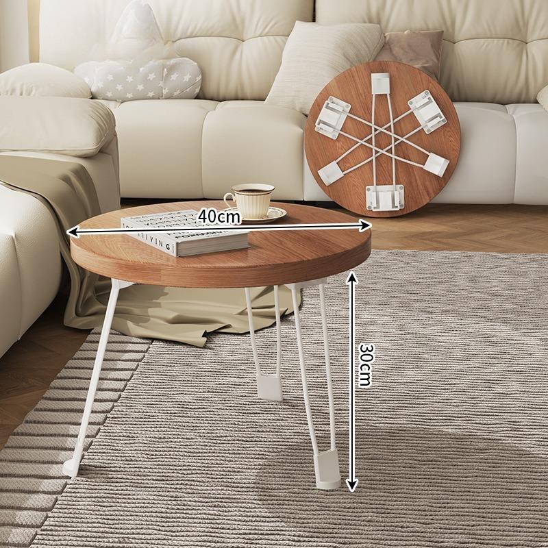 Folding Coffee Table Round Side Tables Minimalist Modern Table Multifunctional Portable Simple Living Room Small Sofa Tables