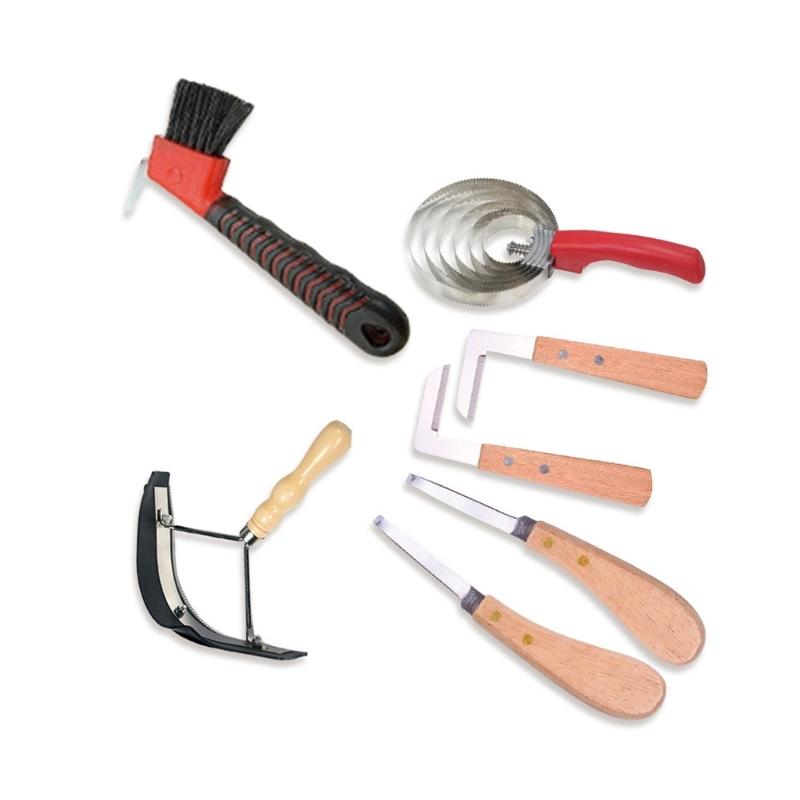 Ergonomic Grip Hoof Trimmer Stainless Steel Hoof Trimming Tool Multifunctional Equine Hoof Care Set for Farm Animal