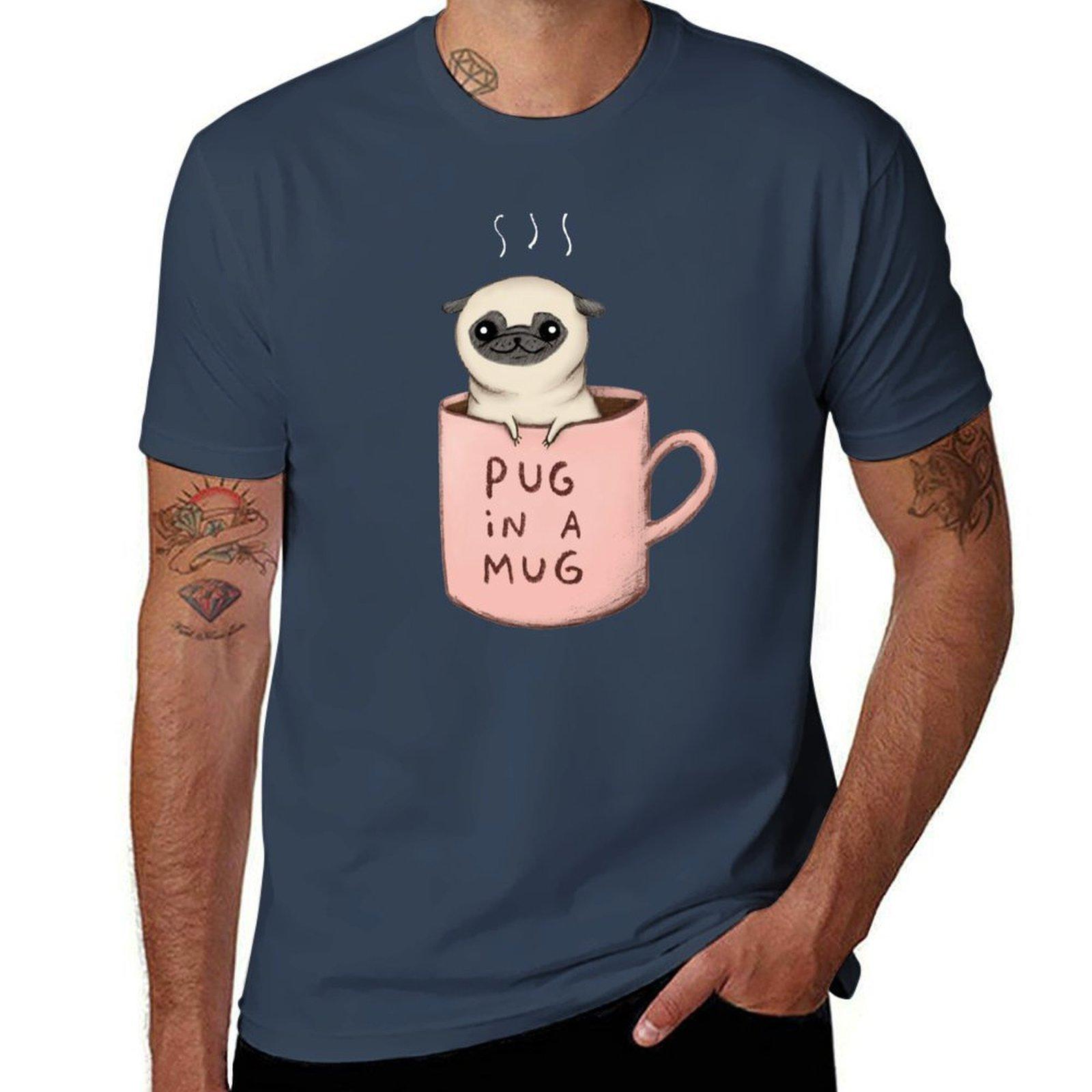Pug in a Mug TShirt Modern Style Print TShirt S