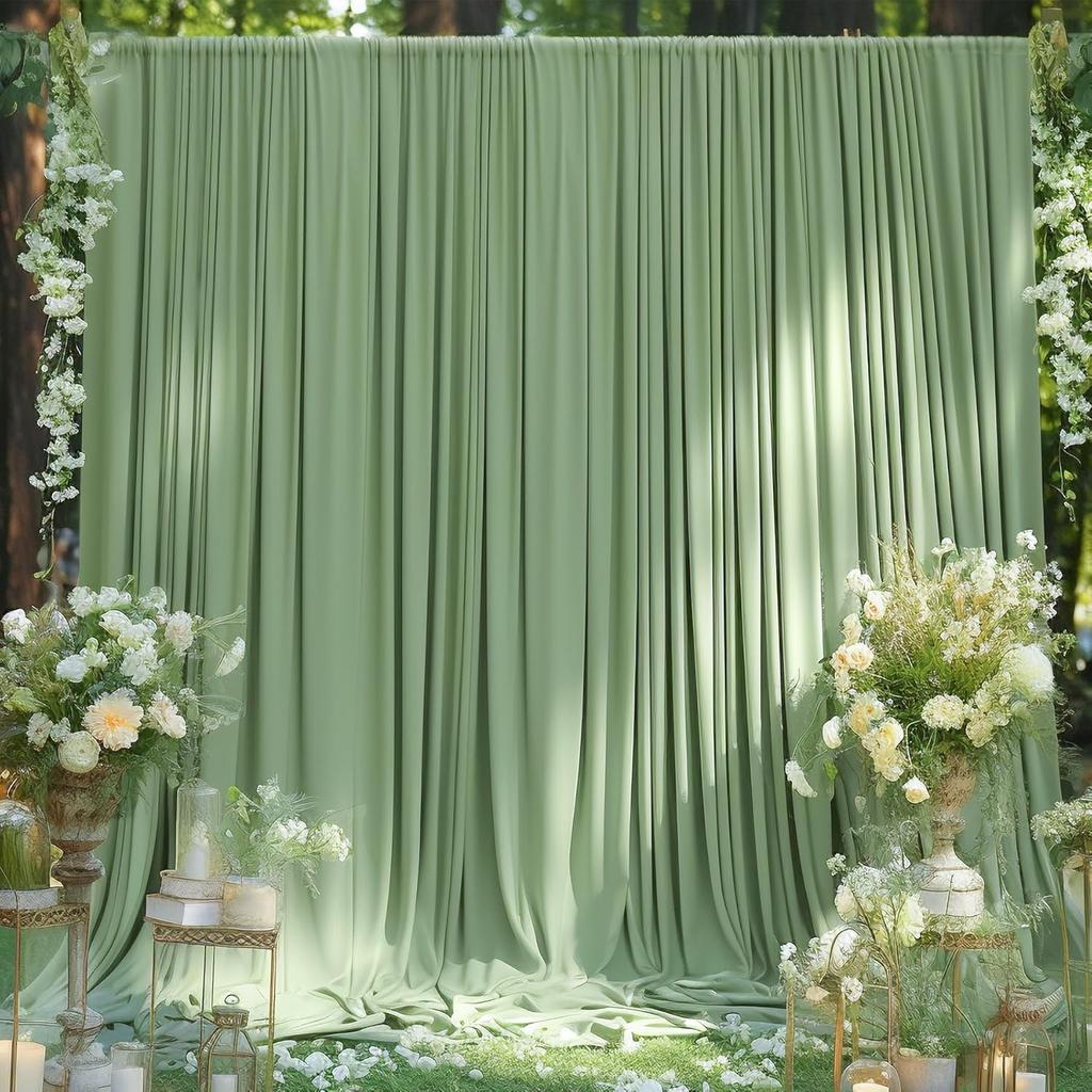 2 Panels Pink Backdrop Curtain for Wedding Polyester Photography Backdrop Drapes for Birthday Parties Stage Backdrop Stand