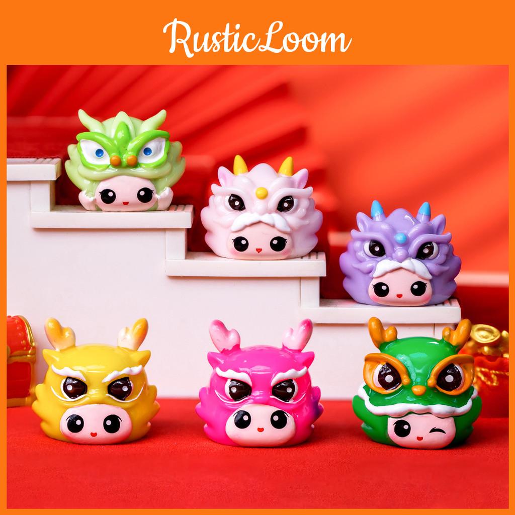 Colorful Resin Dragon Doll Collection Fun And Festive Desktop Figurines