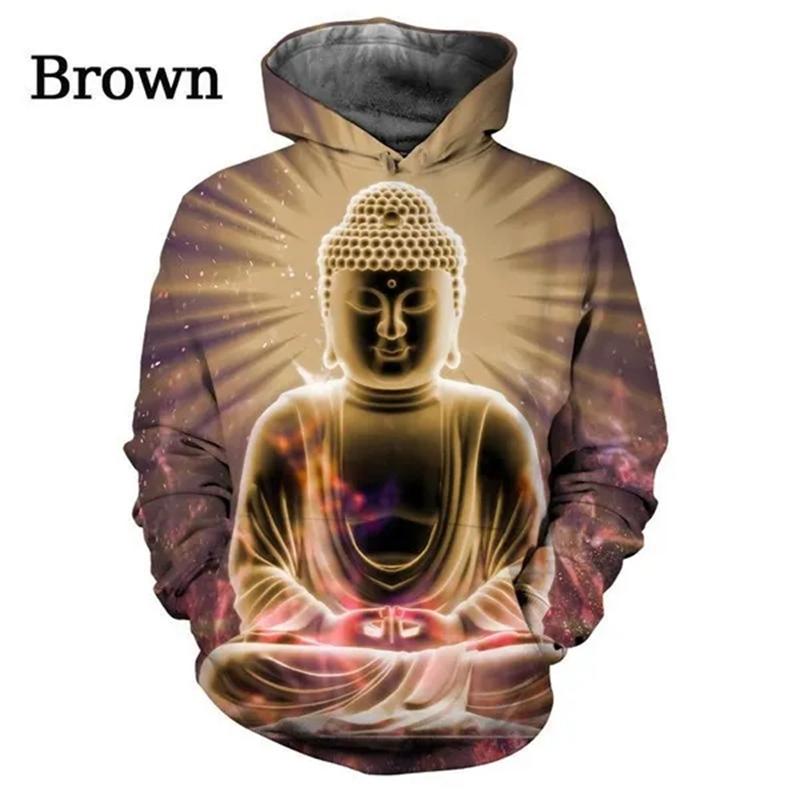 Толстовки с принтом Будды Шакьямуни с 3D-принтом для мужчин и женщин — фото 6