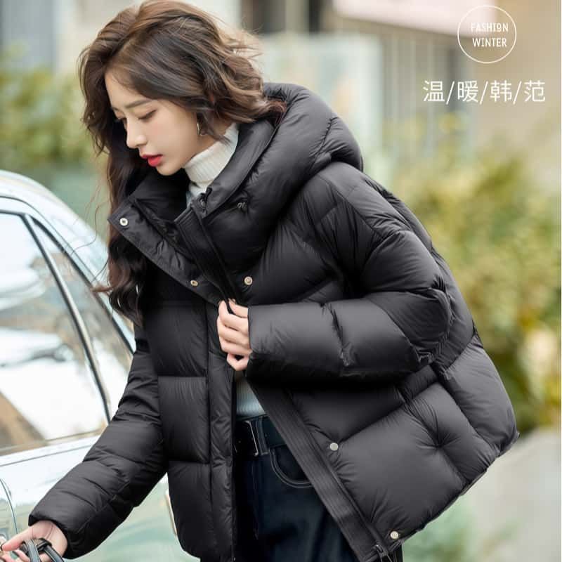 Short Hooded Loose Thickened Warm Puffer Jacket