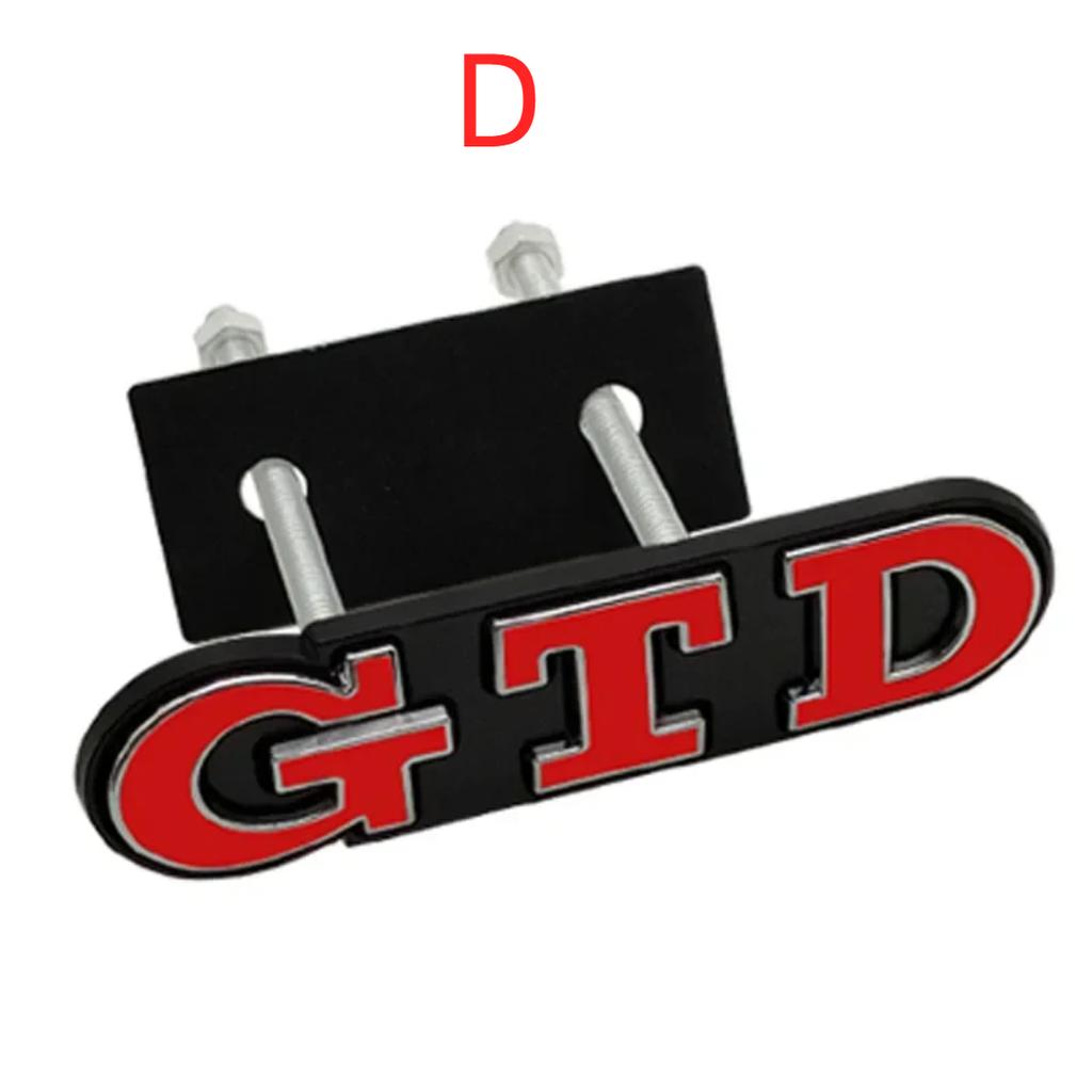 3D Metal GTD Front Grille Badge Emblem Sticker for V/W Polo Golf 5 6 7 CC P/assat J/etta MK4 MK5 MK6 Car Styling