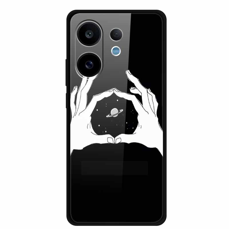 

For Vivo V60 Phone Case Soft TPU Edge Bumper Tempered Glass Hard Back Cover For Vivo V60 5G 2025 Case V 60 V2511 Coque Funda Bag Vivo V60 5G