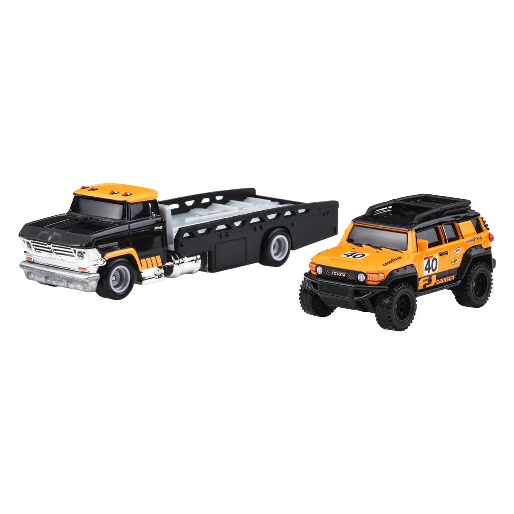 Hot Wheels Team Transport Vehicule Asortate Jucării, Mașinuțe Mini, Set de 4 (2 Mașini per Set), În cutie, Vârste 3+, Multifuncțional, 987G-FLF56